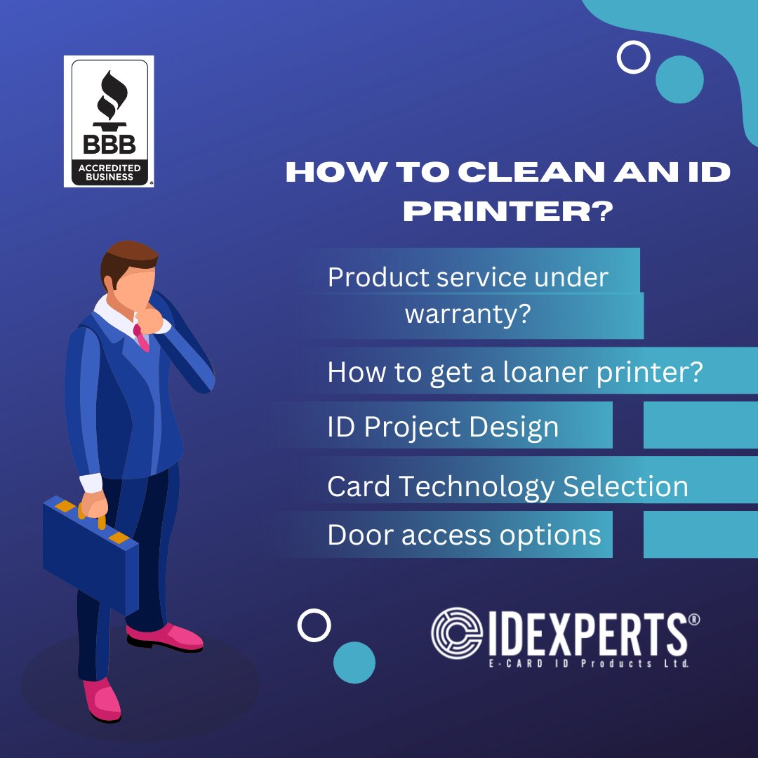 ECARDID's tweet image. Our efforts don&apos;t end with the sale; Our factory-certified technical engineers can support you when you need them.
Whether it&apos;s a question to understand how to clean your ID printer, get a product serviced under warranty, or obtain a loaner printer to keep you running.