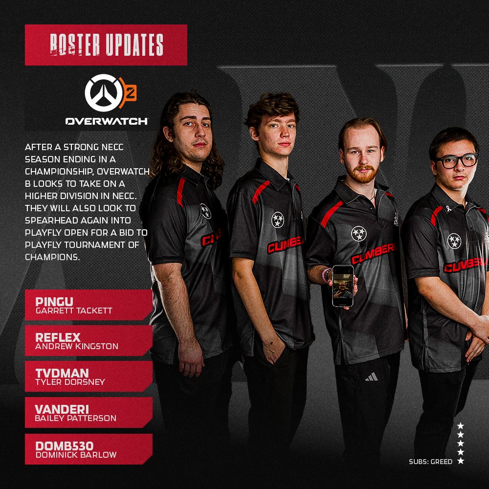 Our hopeful Overwatch B roster is looking to steal some upsets, and push towards the top this spring!❤️