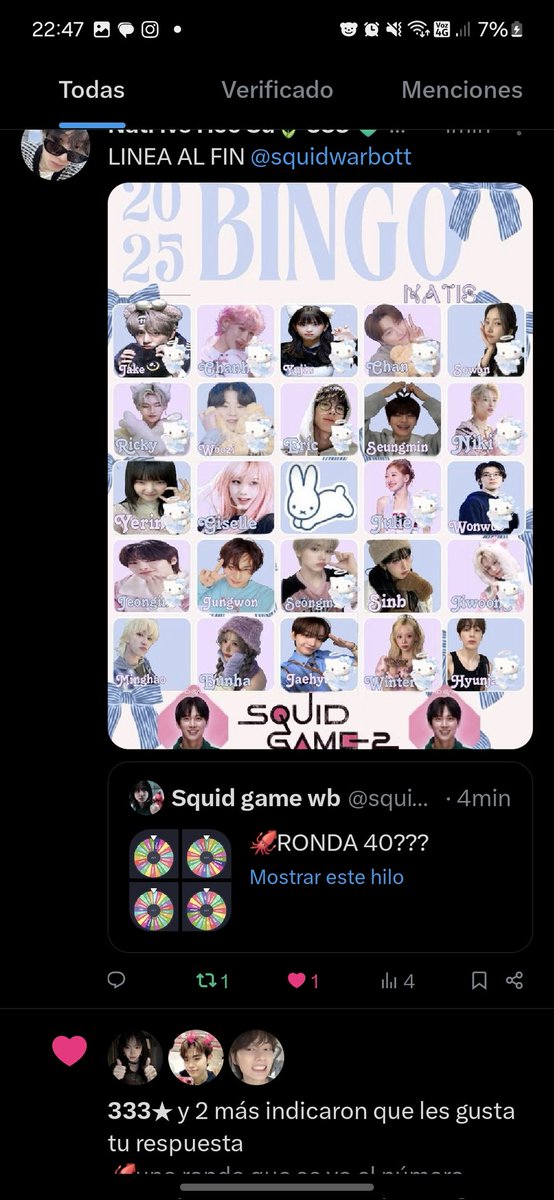 squidwarbott's tweet photo. PUNTOS 

222: 70
456: 80
120: 50
333:50
230:10

sowon es sunwoo pero se me corrigio mildis 🙏🙏 https://t.co/Do91ZT1E8O