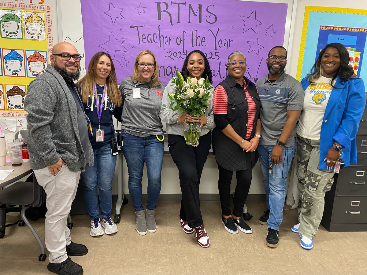 Ronald Thornton Middle School (@rtmsthundercats) on Twitter photo Congratulations to Ms. Portis for being named our 2024-25 Teacher of the Year! <a href="/BriMPortis/">Briana Portis</a> We are so proud of the impact you make in your 8th grade science classes and by sponsoring our PALS. Way to Lead the PAC! <a href="/tchrldr/">tchrldr</a> <a href="/kate_kargbo/">Kate Kargbo, Ed.D.</a> <a href="/FortBendISD/">Fort Bend ISD</a> Congratulations to Ms. Portis for being named our 2024-25 Teacher of the Year! <a href="/BriMPortis/">Briana Portis</a> We are so proud of the impact you make in your 8th grade science classes and by sponsoring our PALS. Way to Lead the PAC! <a href="/tchrldr/">tchrldr</a> <a href="/kate_kargbo/">Kate Kargbo, Ed.D.</a> <a href="/FortBendISD/">Fort Bend ISD</a>