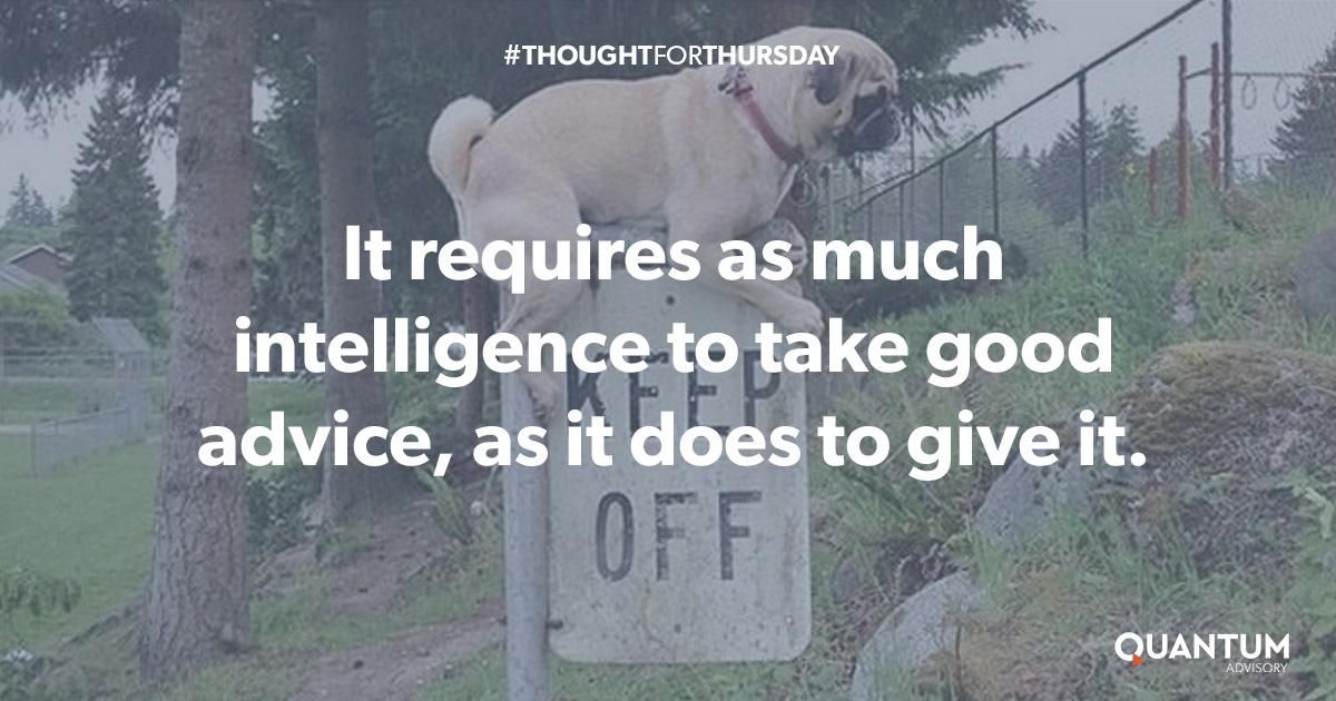 Quantum_Adv's tweet photo. No one knows everything in business. So you need to talk to people. Network. Have conversations. Ask questions. Get a mentor, coach, advisor. Be smart. Accept good advice. https://t.co/5DMngPsfgc