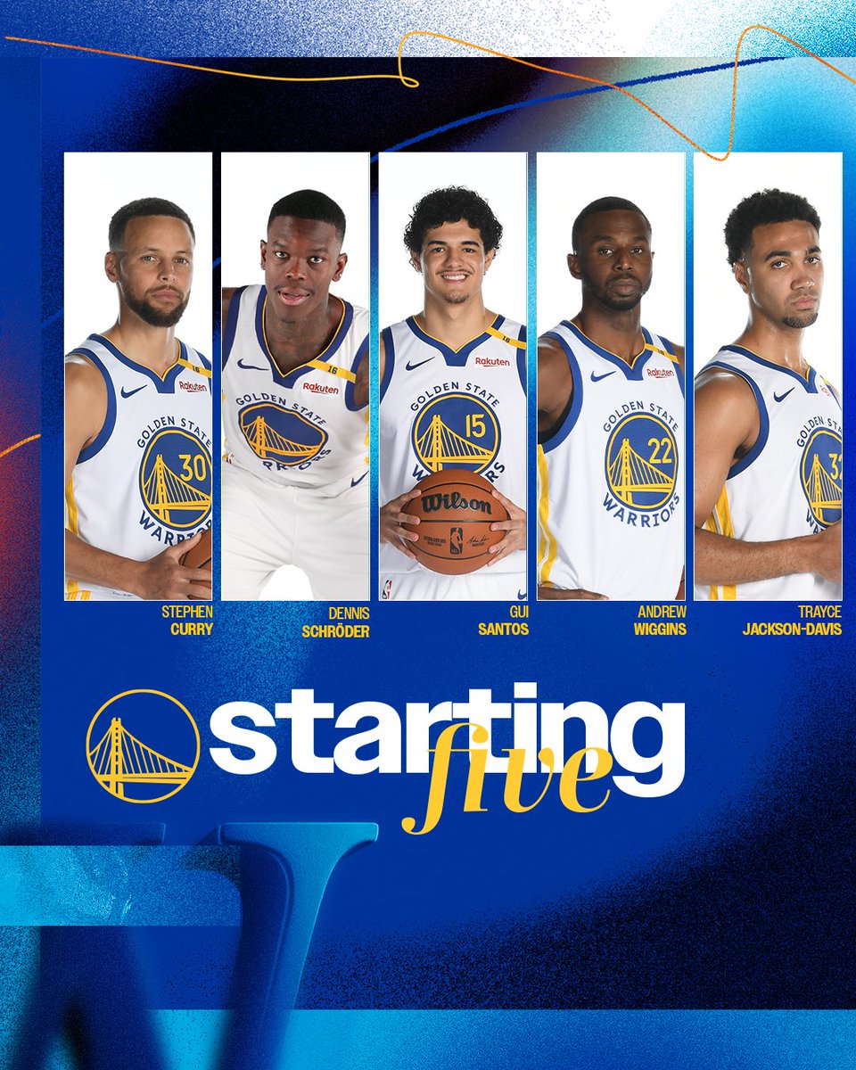 warriors's tweet photo. Tonight's five https://t.co/5GCVgGSiWX