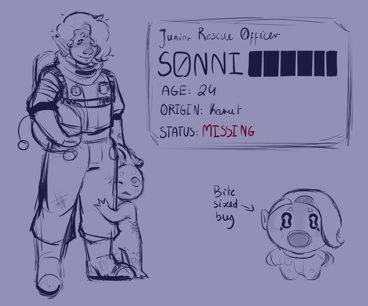 [WIP] It’s like 3 AM but I just wanted to show off this Sonni sketch cause I’m really happy with it so far !!
My wet little tissue of a guy 🫶

#pikmin #pikmin4 #pikminart #oc