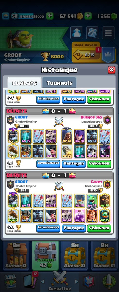 GamerDOU34's tweet photo. @ClashRoyale faut dosé un peux non je rivalise comment https://t.co/EmKaxAiIeZ
