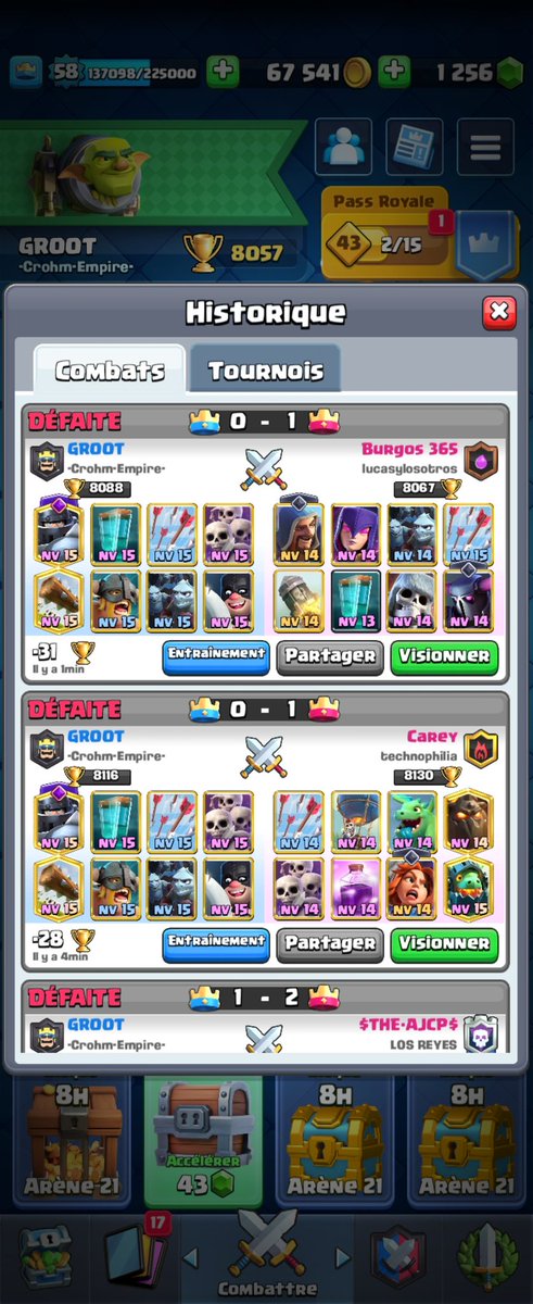 GamerDOU34's tweet photo. @ClashRoyale faut dosé un peux non je rivalise comment https://t.co/EmKaxAiIeZ