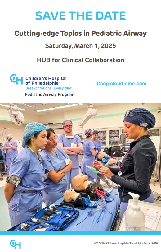 CHOP Division of General Anesthesiology tweet media