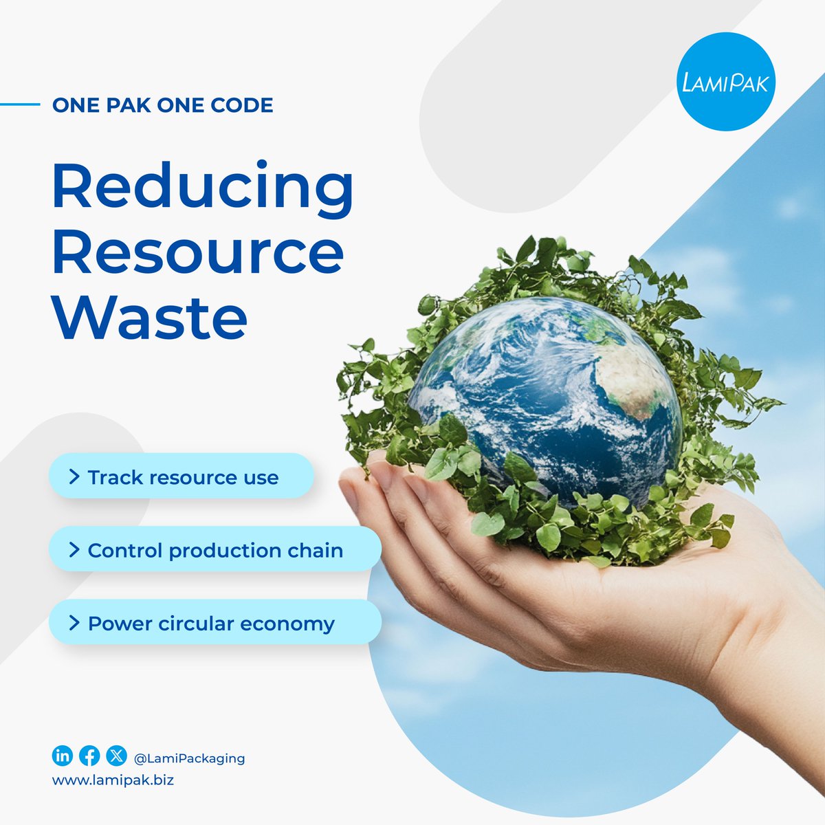 ☘️ Track Resource Use: By enabling One Pak One Code to track resource use precisely, we can identify areas of inefficiency and take proactive measures to minimize waste. 
Learn more: qr.me-qr.com/SdA2FupU

#lamipak #dairy #beverage #packaging