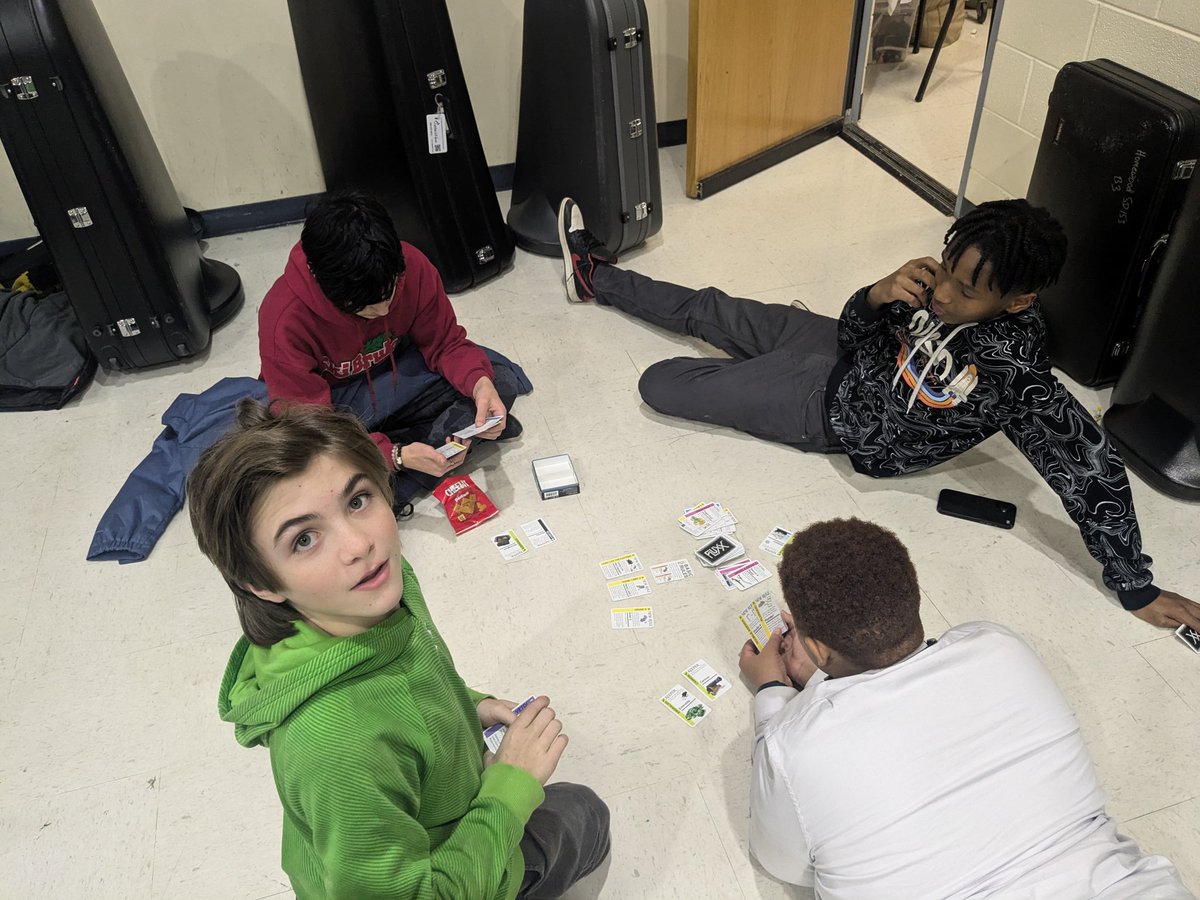 Symphonic Band had some fun this afternoon with an incentive party for our kids who are up to date on assignments! Snacks, card and board games in the band room, and an open gym made for a great day 😁
#BandFamily #Hardworkpaysoff
