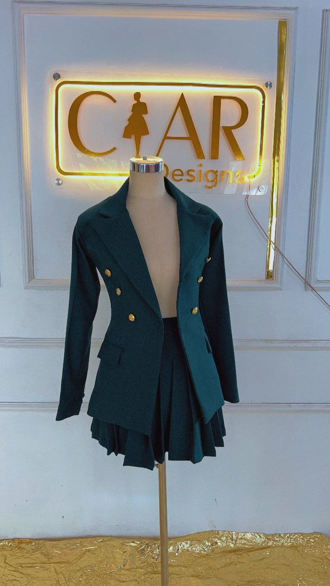 Blazer with Tenis skirt💚 #Ciardesigns
