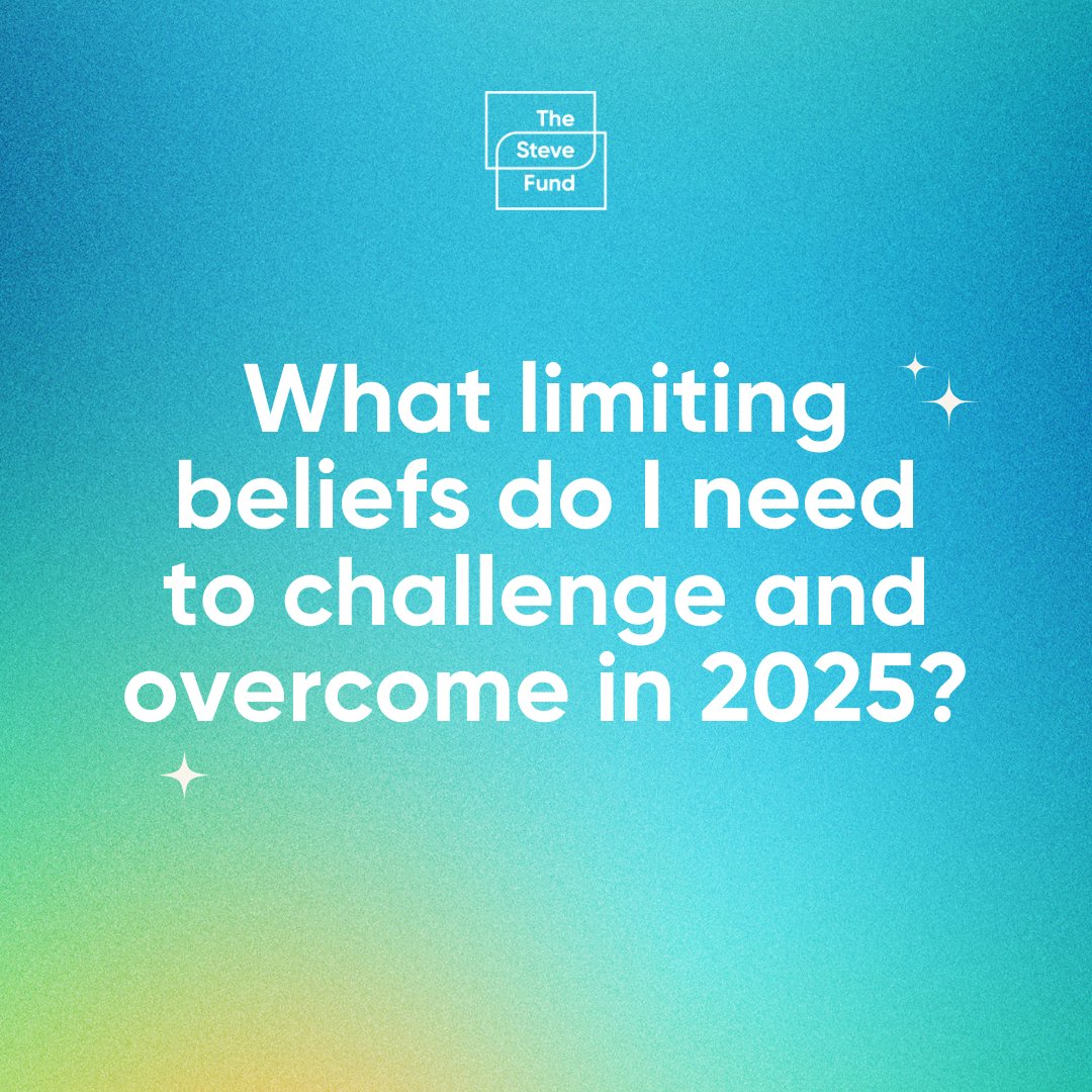 thestevefund's tweet photo. Mental Wellness Awareness Month is a time to reflect and set intentions for 2025. 🌟 Ask yourself:
1️⃣ What new skill will I learn?
2️⃣ What adventures will I pursue?
3️⃣ What belief will I overcome?
4️⃣ How will I feel about myself?

Your growth starts with YOU! 💙 #TheSteveFund https://t.co/r5Lt0nbNOt