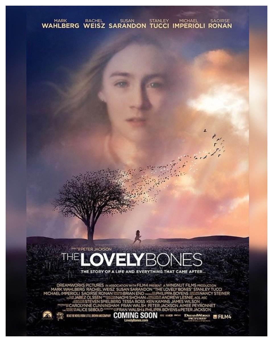 WreckLeaguePod's tweet photo. 15 Years #TheLovelyBones Starring: #SaoirseRonan #MarkWahlberg #RachelWeisz #SusanSarandon #StanleyTucci #MichaelImperioli #RoseMcIver #ReeceRitchie #AmandaMichalka #NikkiSooHoo #ThomasMcCarthy Directed By: #PeterJackson
#WreckLeaguePodcast https://t.co/Ci3uxROxTR