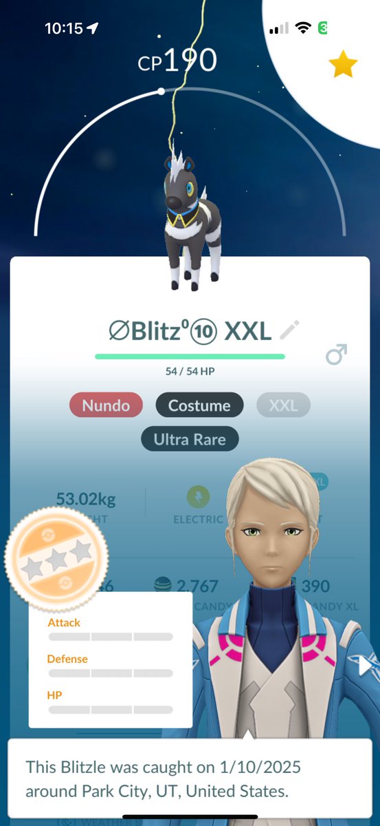 GoProCraig's tweet image. More Showcase Ws including my Nundo Costume XXL Blitzle 🤩🏆 #PokemonGO #Nundo #FashionWeek #Showcase #Win