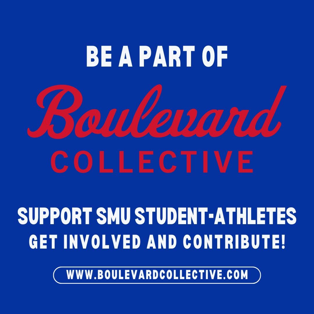 Checkout theboulevardnil.com to give support SMU student-athletes. Go Mustangs!