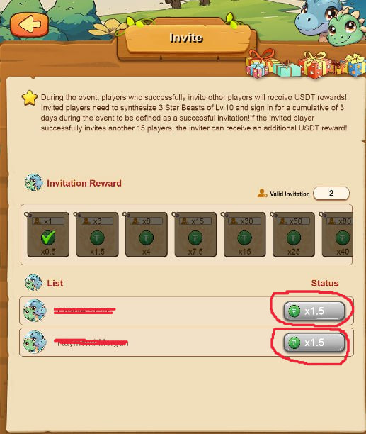 Star Beast Park Optimization Update Complete Notification 🎉

In this update, Star Beast Park introduces an all-new Team Reward System based on the existing invitation benefits! 🚀

💎 Team Reward Rules 💎  
- Reward Conditions:  
  When your team members successfully invite 15