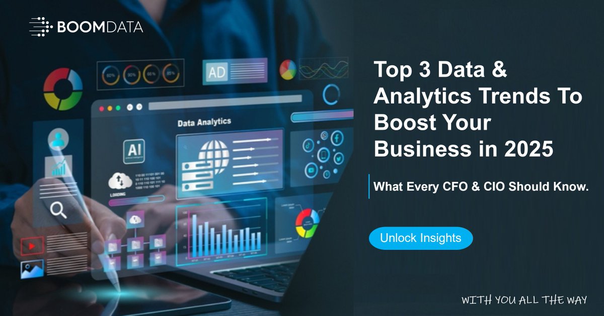 BoomdataAus's tweet photo. Understand why Authenticity, Value &amp; Agile Intelligence are the top 3 most powerful Data &amp; Analytics Trends that are fundamental for Australian businesses to harness in 2025. https://t.co/oZPZBMXOmL #DataAnalytics #DataManagement https://t.co/DUOfV08DTv