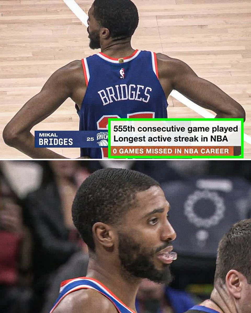 🤯 Mikal Bridges nunca se ha perdido un partido en su carrera en la NBA