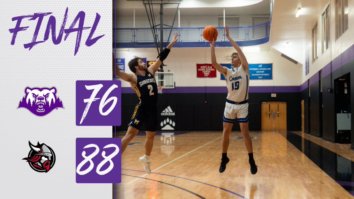 CrownCollegeMBB's tweet photo. Couldn’t keep the pace with a talented BLC team.  On to the next.  

Buckner:  22 pts, 6 reb
Grigsby:  11 pts, 9 reb
C. Behne:  11 pts
Youngblood:  9 pts (3-5 3pt) https://t.co/YA4eTqhrQx