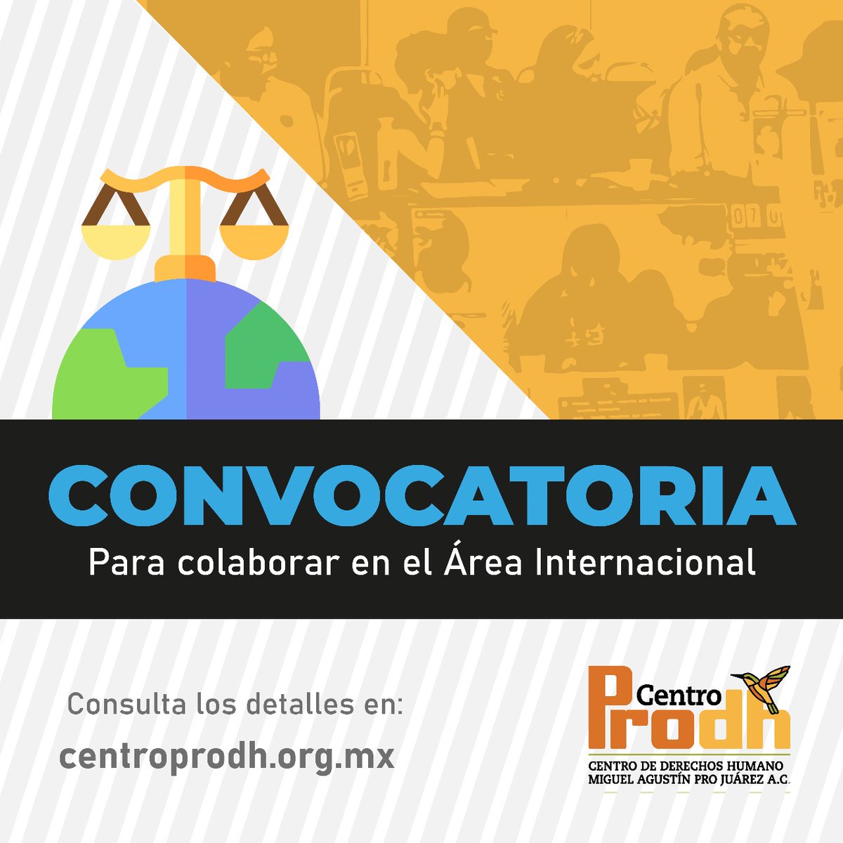 CentroProdh's tweet photo. 📢 #Convocatoria | ¡Únete al equipo del #CentroProdh!

Buscamos:
🔹 Desarrollo Institucional: https://t.co/yfADgH7wyT 
🔹 Área Internacional: https://t.co/mA6RuJcRCv

🗓 Recepción de postulaciones: 15 de enero al 05 de febrero de 2025. https://t.co/CbUI6QTpvR