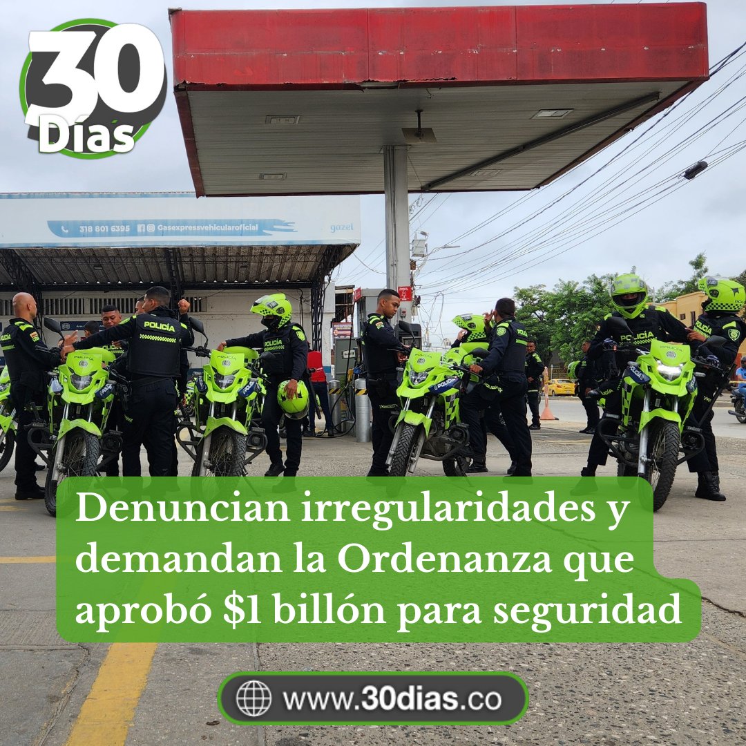 ACTUALIDAD🔠
La Ordenanza 616 y el Plan de Seguridad de <a href="/Gobatlantico/">Gobernación Atlántico</a>, que compromete $1 billón, fueron demandados ante el Tribunal Administrativo porque, al parecer, en su trámite cometieron irregularidades.

30dias.co/denuncian-irre…