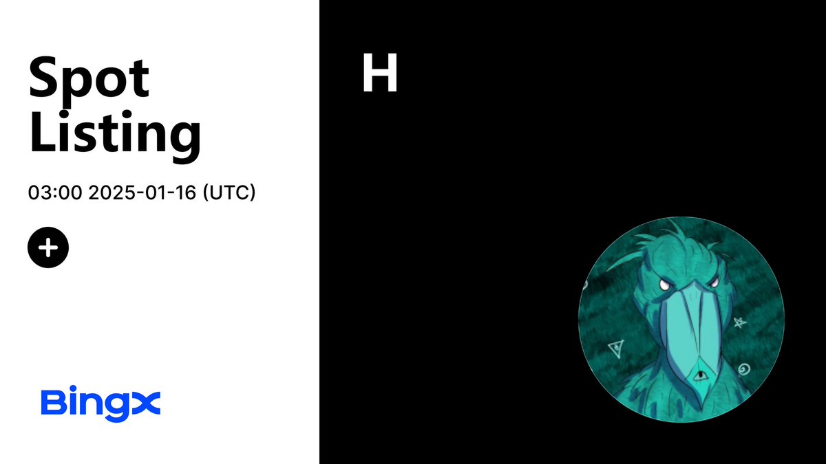 A new gem in the Innovation Zone! #HCR (H) is coming to BingX Spot.

Deposit: TBD
Trading: 2025-01-16, 03:00:00 (UTC)
Withdrawal: TBD

bingx.com/en/support/art…