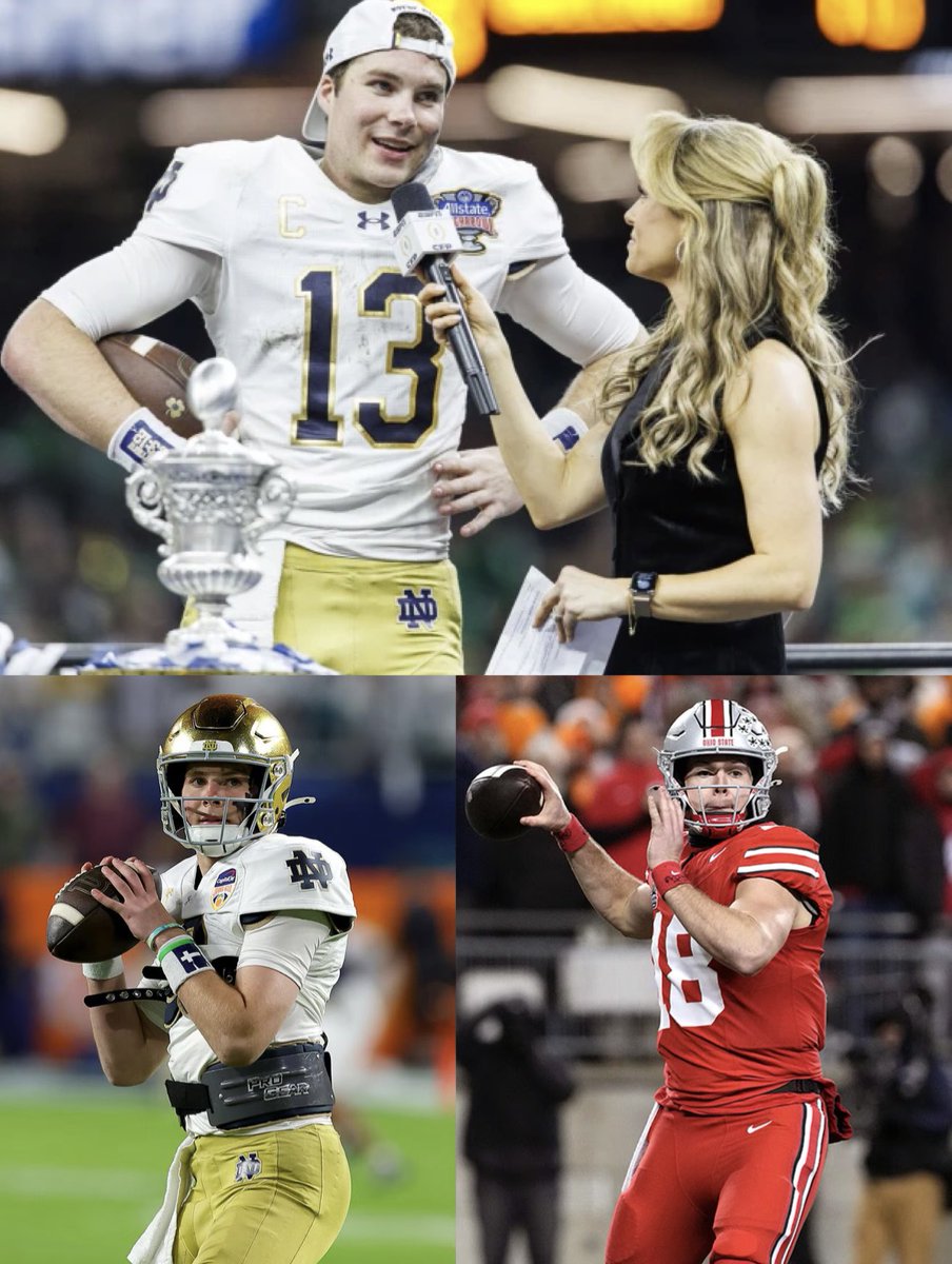 TRENDING: Riley Leonard says Notre Dame and Ohio State’s open faith is why they’re in the championship.

“We’re the two main teams to publicly display our faith. … I believe Jesus was looking over both our shoulders this season &amp; put these teams on a pedestal for a reason.”

👀