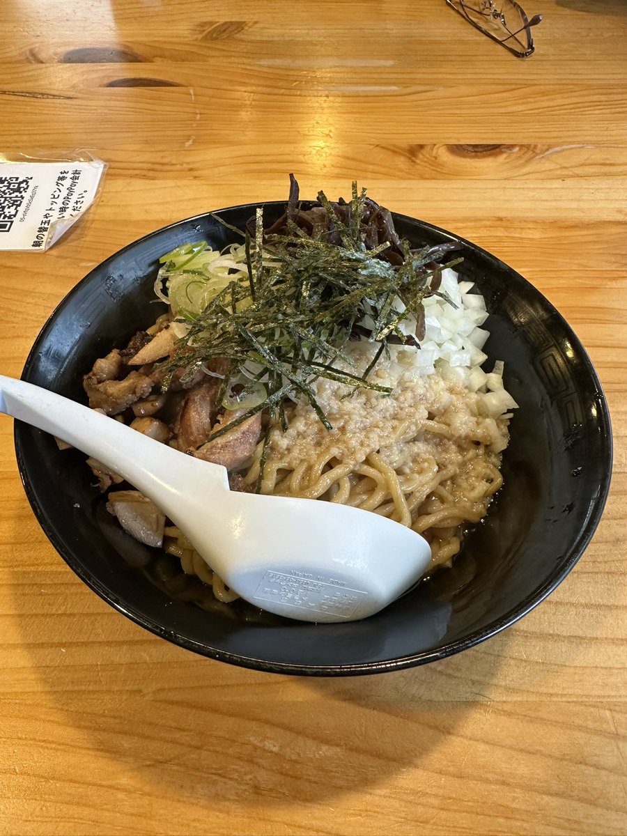 720Nek's tweet image. #ラーメン月輪
#あぶらそば
#山形県
#酒田市