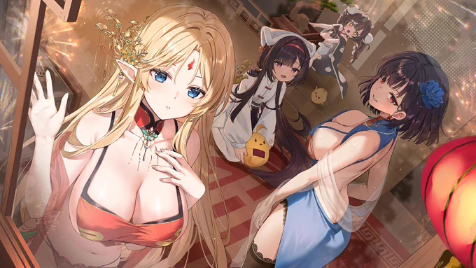 2025春節イベント ログイン画面 #アズールレーン