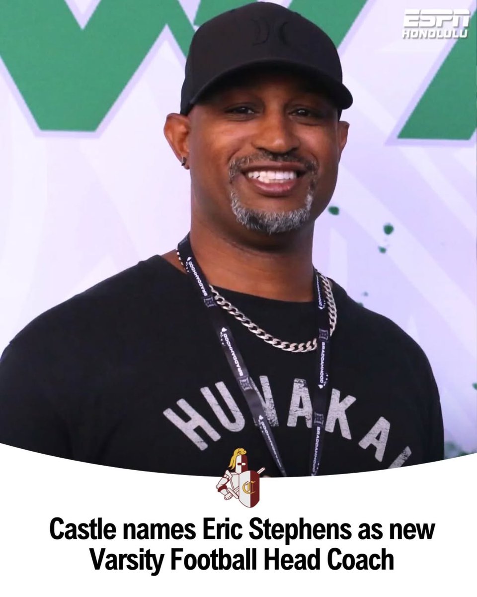 Former Waiʻanae OC Eric Stephens, who also coached at Waipahu and Moanalua, has been announced as the new head coach for the Knights' varsity football team. Congratulations!