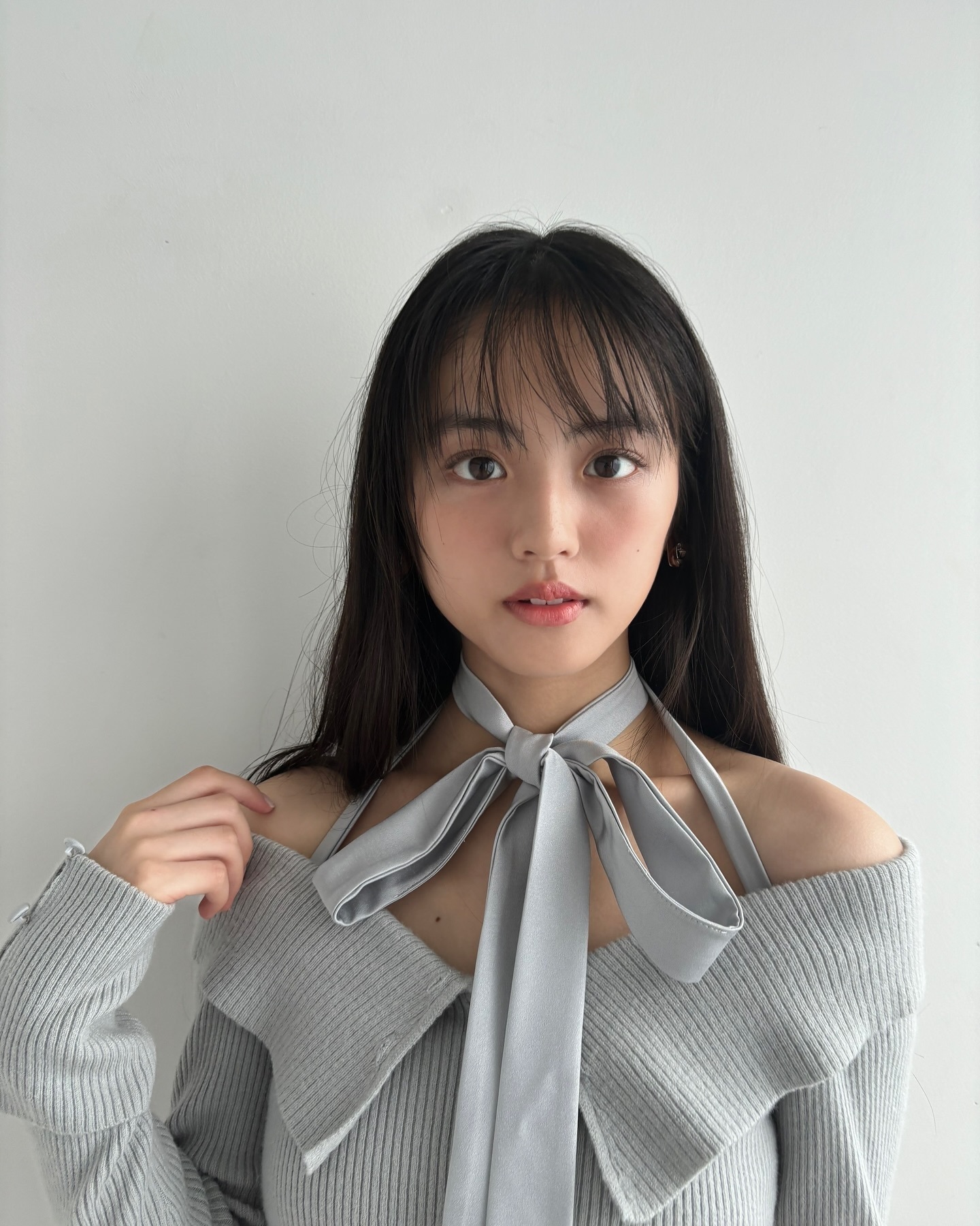 ゆうちゃん 最近よく着てるニット🧶 可愛い！可愛い！可愛い！ 下に薄手の