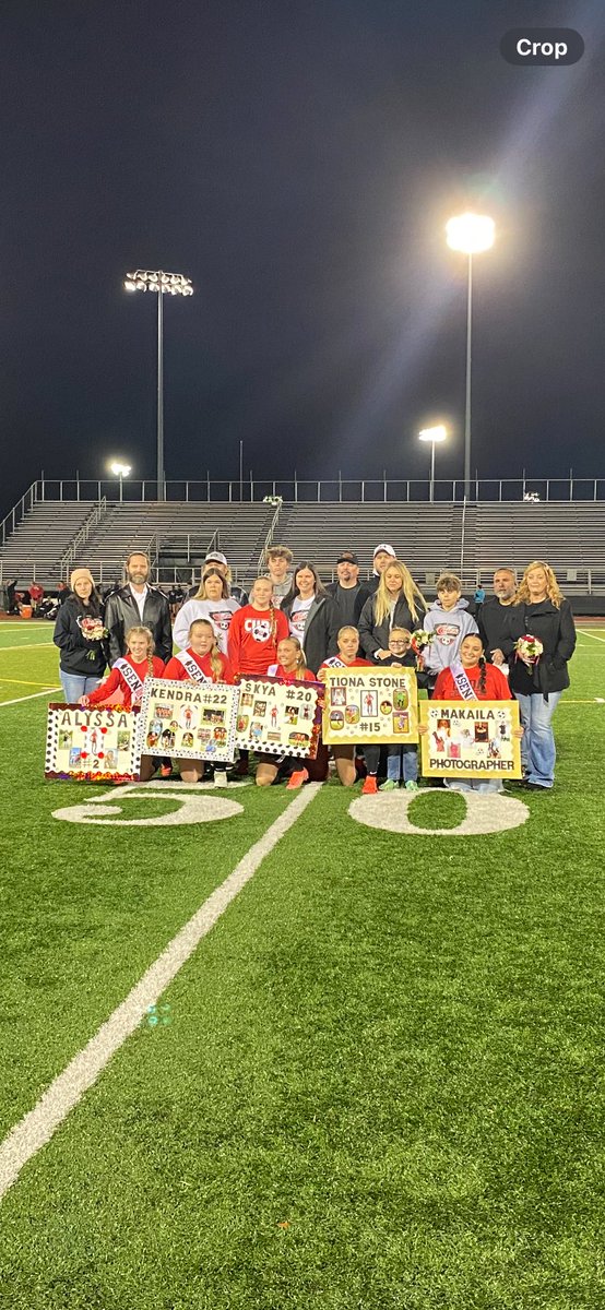 Congrats to our seniors tonight on playing their last regular season home game tonight.  Good luck in district play ladies. #1Team1Mission #AdvantageCudas