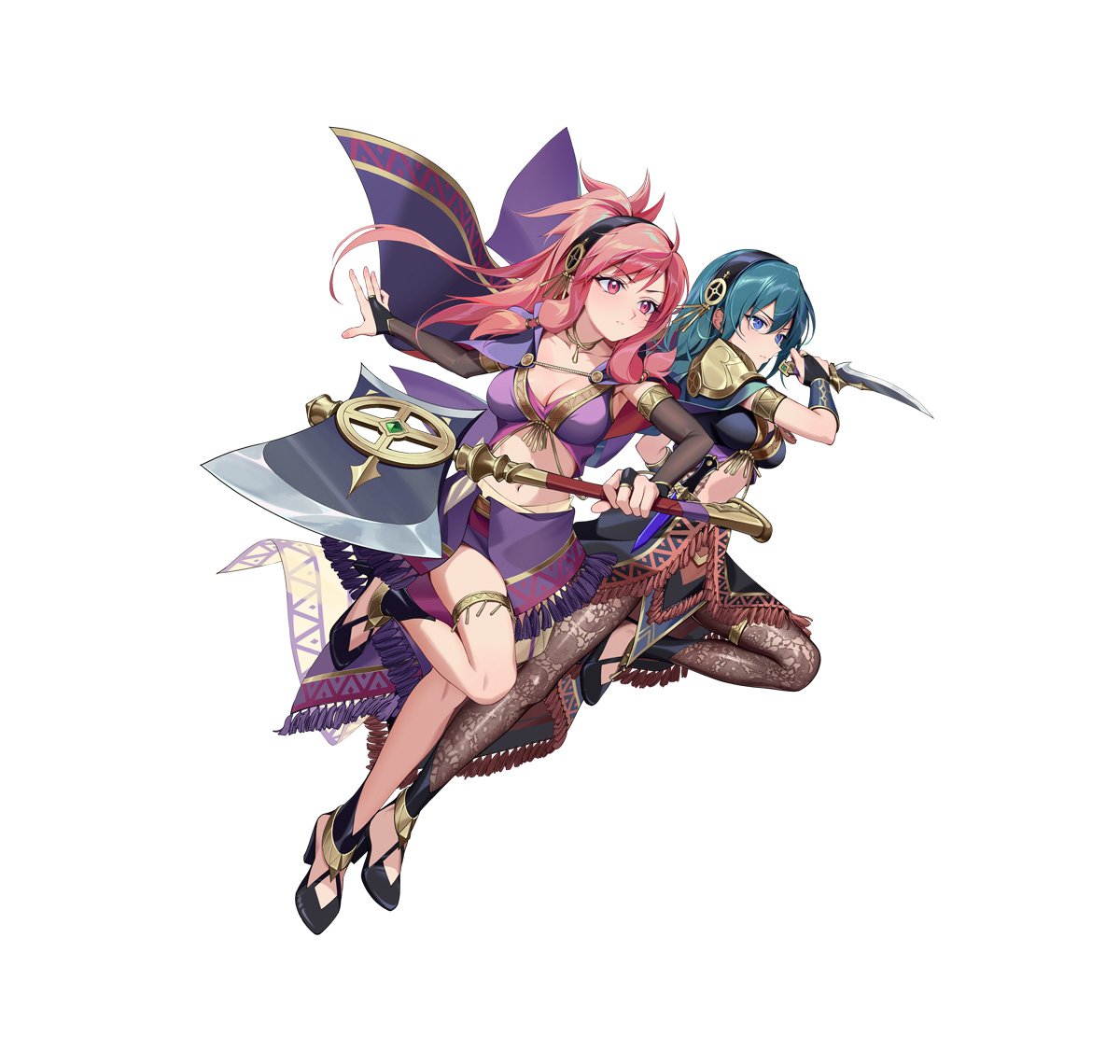 Pheonixmaster1's tweet photo. Full Artwork of Jehanna Marisa + F!Byleth
The artist is kainown @/kainownill

She is an Axe Cavalier and is extremely unique support as she can give DUAL PHASE BRAVE effect to their support partner/highest HP ally against Non-Save foes! https://t.co/XYSa8DtMMW