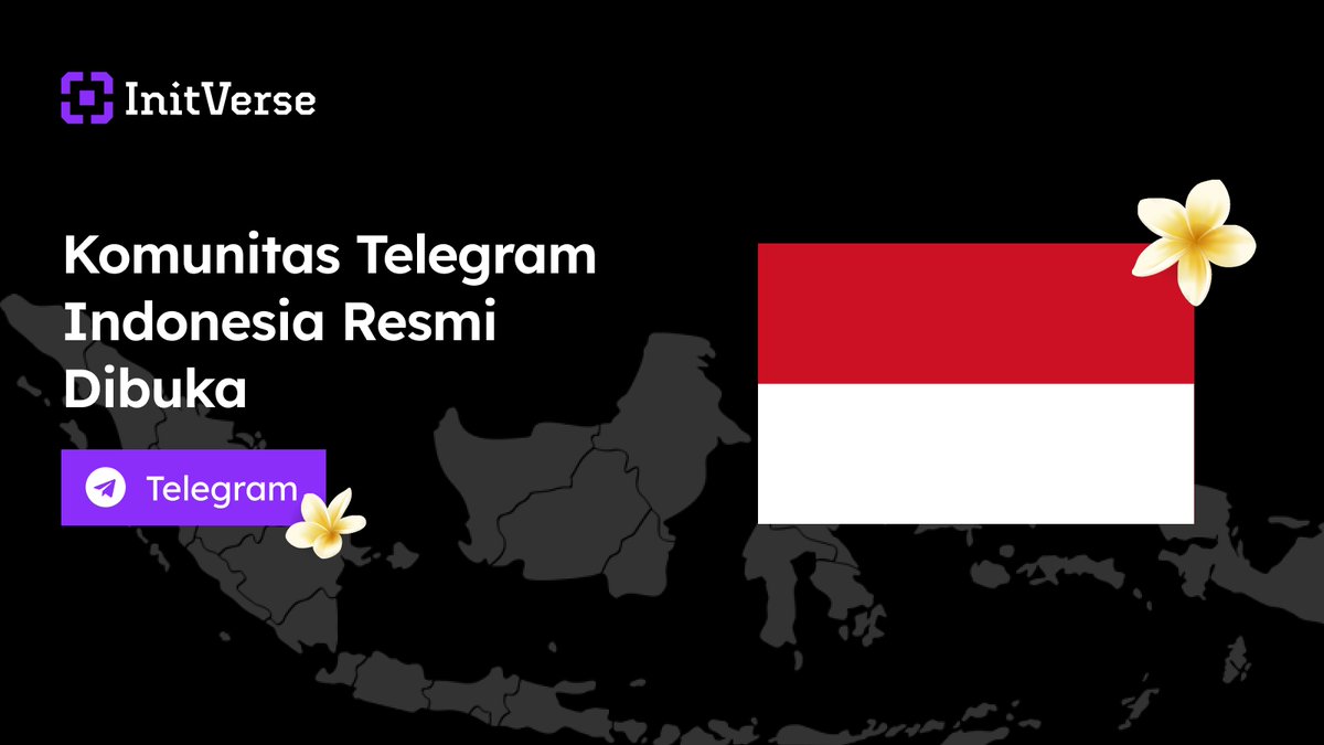 🌟 InitVerse is now in Indonesia! 
Komunitas Indonesia kami resmi diluncurkan.
  Ayo bergabung bersama kami dan jelajahi dunia Web3 bersama! 🚀 
👉 Bergabung di sini: t.me/InitVerseIndon…