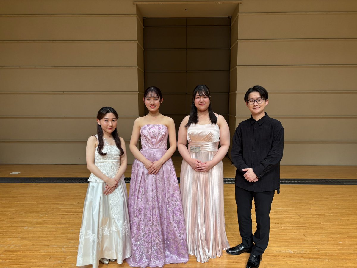 Quartetiris's tweet photo. 和光大学ポプリホール鶴川にて行われました第102回 水曜午後の演奏会、終演いたしました🎻

ご来場いただきました皆さま、ありがとうございました！

今年もより一層気を引き締めて取り組んで��きたいと思っております。2025年も応援の程よろしくお願いいたします😌 https://t.co/6qqZ0ADjpI