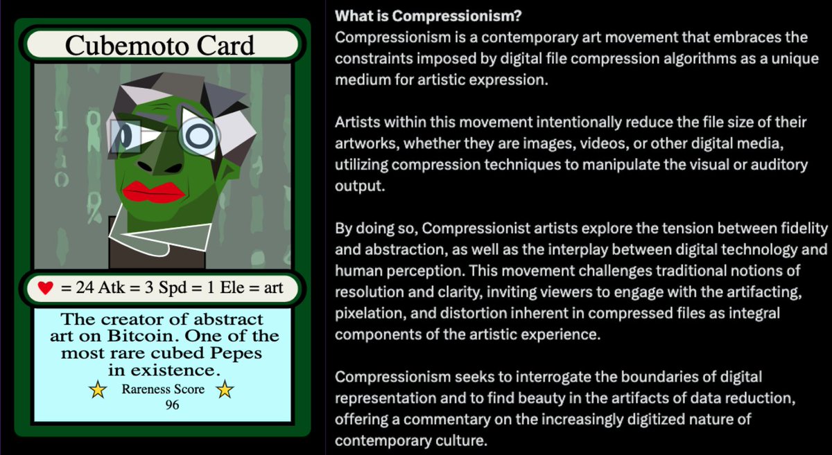HnftPepe's tweet photo. compressionism art on bitcoin
#SVGart #vectorart
https://t.co/8aHrKDr7tP https://t.co/WByLosQEoi