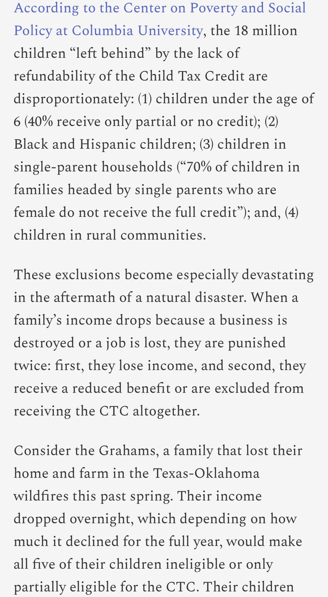 End Child Poverty CA powered by GRACE (@endchildpovca) on Twitter photo The #ChildTaxCredit is even more critical when families with low incomes face #disaster.
Congress must make the #CTC fully refundable and expand eligibility to all kids regardless of immigration status!
brucelesley.substack.com/p/when-wildfir…
H/t <a href="/BruceLesley/">Bruce Lesley</a> The #ChildTaxCredit is even more critical when families with low incomes face #disaster.
Congress must make the #CTC fully refundable and expand eligibility to all kids regardless of immigration status!
brucelesley.substack.com/p/when-wildfir…
H/t <a href="/BruceLesley/">Bruce Lesley</a>