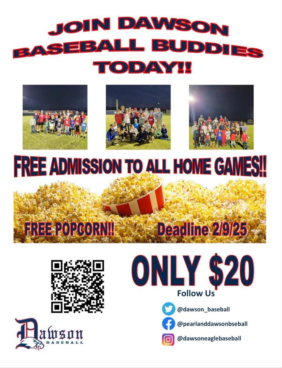 Join the Pearland Dawson Baseball and Pearland Oilers Baseball program and make a difference both on and off the field! 🌟

This is a fantastic opportunity for our younger athletes to connect with high school players, learn valuable skills, and build lasting relationships!
