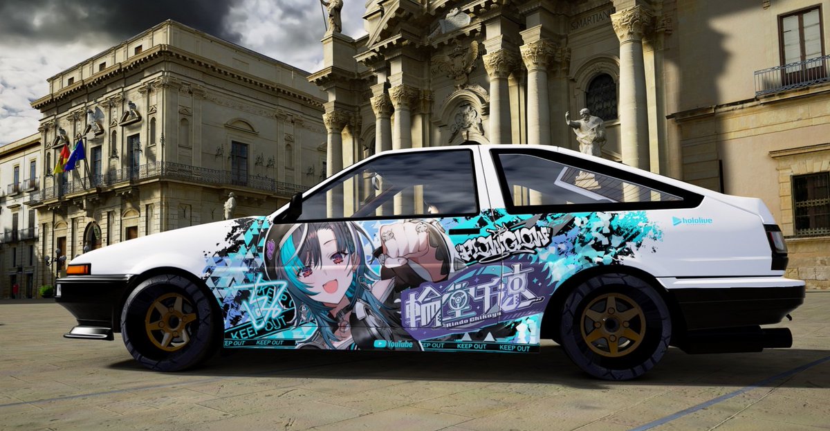 ML86で車好きVtuber『輪堂千速』の痛車を作りました。ボンネットは ...