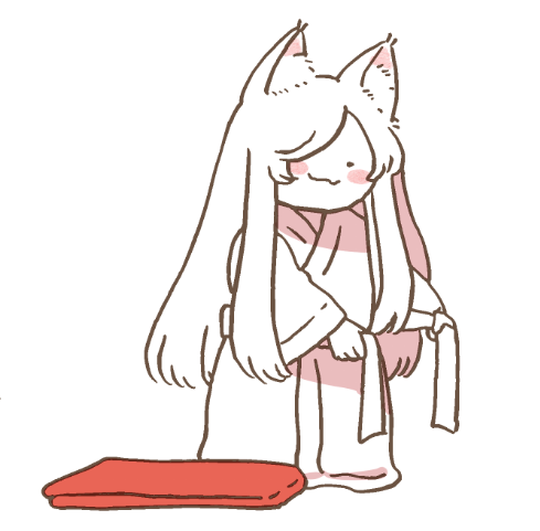 「もそもそ #おきつねしろちゃん」|キカイニンゲン🦊のイラスト
