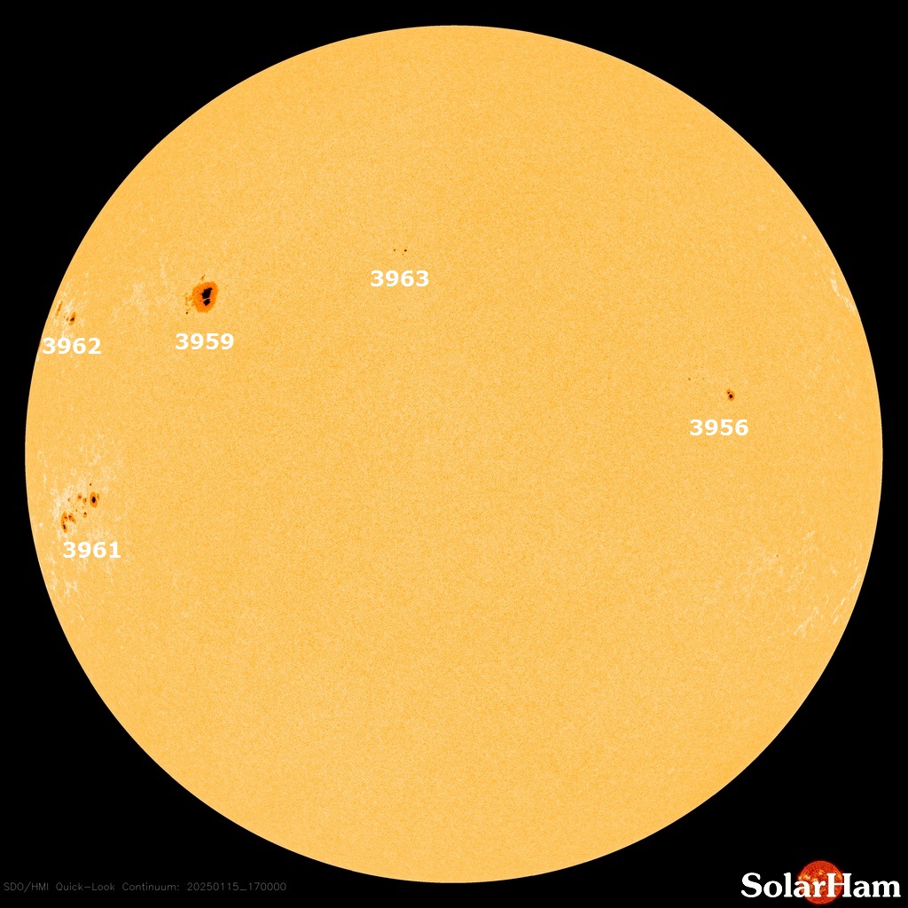 yltansg's tweet image. The #Sun has low activities for more than 1 week. New interesting #Sunspots appearing on the eastern limb are growing.  #SolarFlares can be expected in the comng days. Close-up views are photographed with a 5" refractor. Credit: Solarham for full disk image
