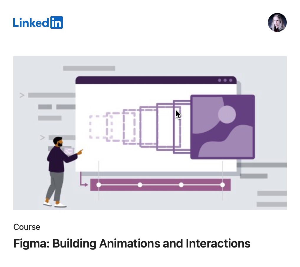 New course on LinkedIn Learning! 

Figma: Building Animations and Interactions

linkedin.com/learning/figma…