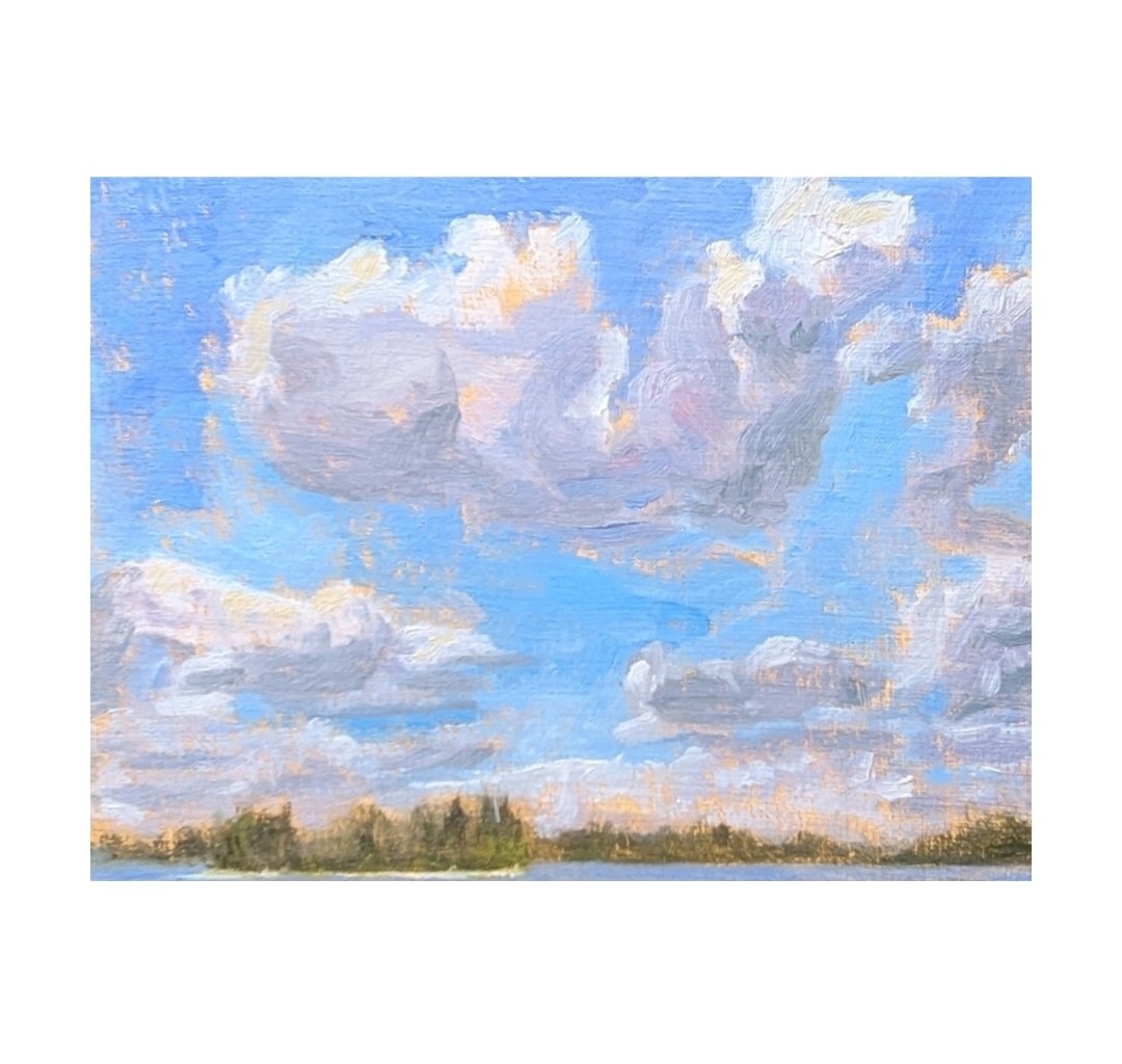 VanArtGuild's tweet photo. Artist: Sandra Hopley 
Clouds over Mazinow
6x8 oil on canvas 
@VanArtGuild 
To see more: https://t.co/BryhOmHgjs https://t.co/dZnvfLU6OR