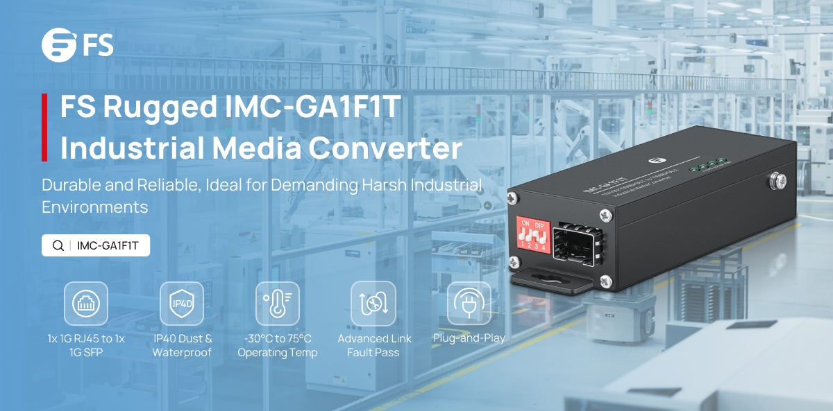 FScom_inc's tweet photo. Worried about extreme temps or EMI? FS IMC-GA1F1T #industrialmediaconverter operates stably from -30°C to 75°C with an IP40 aluminum housing, ensuring reliable performance in tough conditions!
🔗Learn more: https://t.co/E9Vht8FQht
#FSsolution #Networking https://t.co/oXvTA37D94