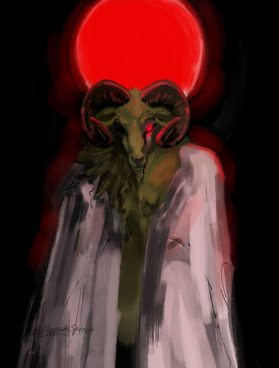 AbyssalSprout's tweet photo. First post on twitter being Minecraft related? More likely than you think,, 
ive been trying out digital painting recently and just had to doodle the goat himself

#docm77fanart #docm77 #docmart #Hermitcraftfanart https://t.co/gTPF0zQmQ9