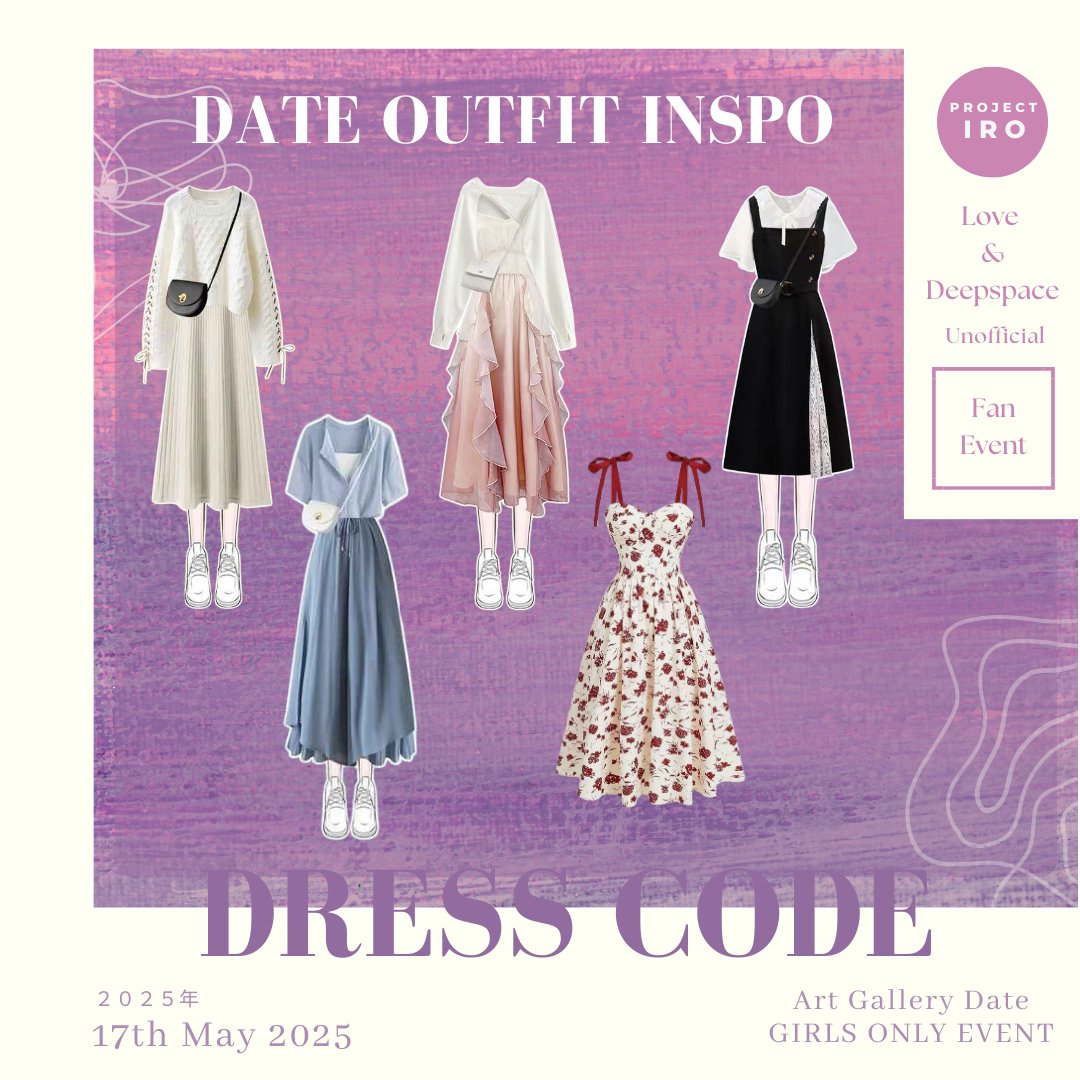 Project_IRO's tweet photo. Time to pick your dress!✨✨

Here’s our event dress code and guidelines✨

Here are some outfit inspo for each girlies as well~💓

[5201314: I WILL LOVE YOU FOR A LIFETIME] https://t.co/2pzN4FfjXL
