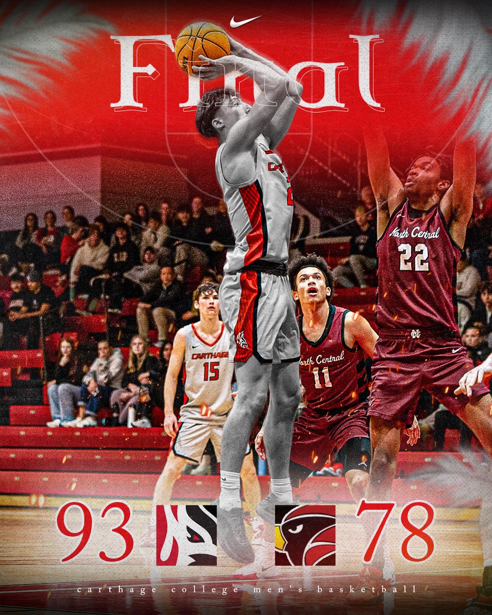 🔥 BIRDS ON TOP 🔥

11 3s and a perfect night at the line boost Carthage past North Central!

#FuelTheFlame // #BirdsOnTop // #d3hoops
