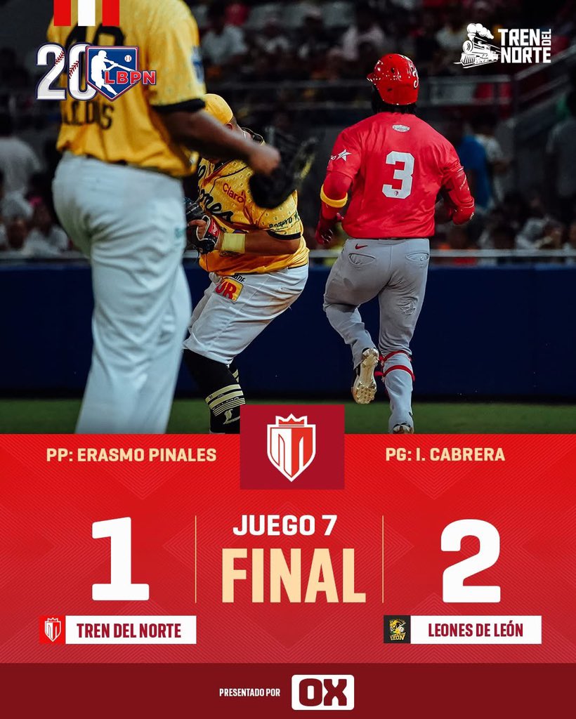 Finalizó nuestra participación en la XX LBPN Liga de Beisbol Profesional Nacional 🚂🇦🇹 luchamos hasta el final #VamosTren 🚂🇦🇹 VOLVEREMOS MÁS FUERTES 🚂🇦🇹