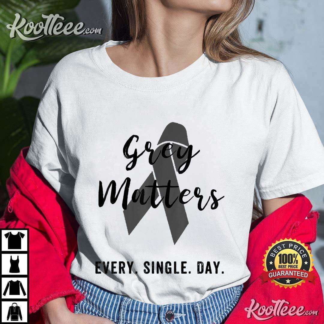jhays1192987's tweet image. Brain Tumor Cancer Grey Matters Every Single Day T-Shirt #BrainTumorCancer #GreyMatters #koolteee koolteee.com/product/brain-…