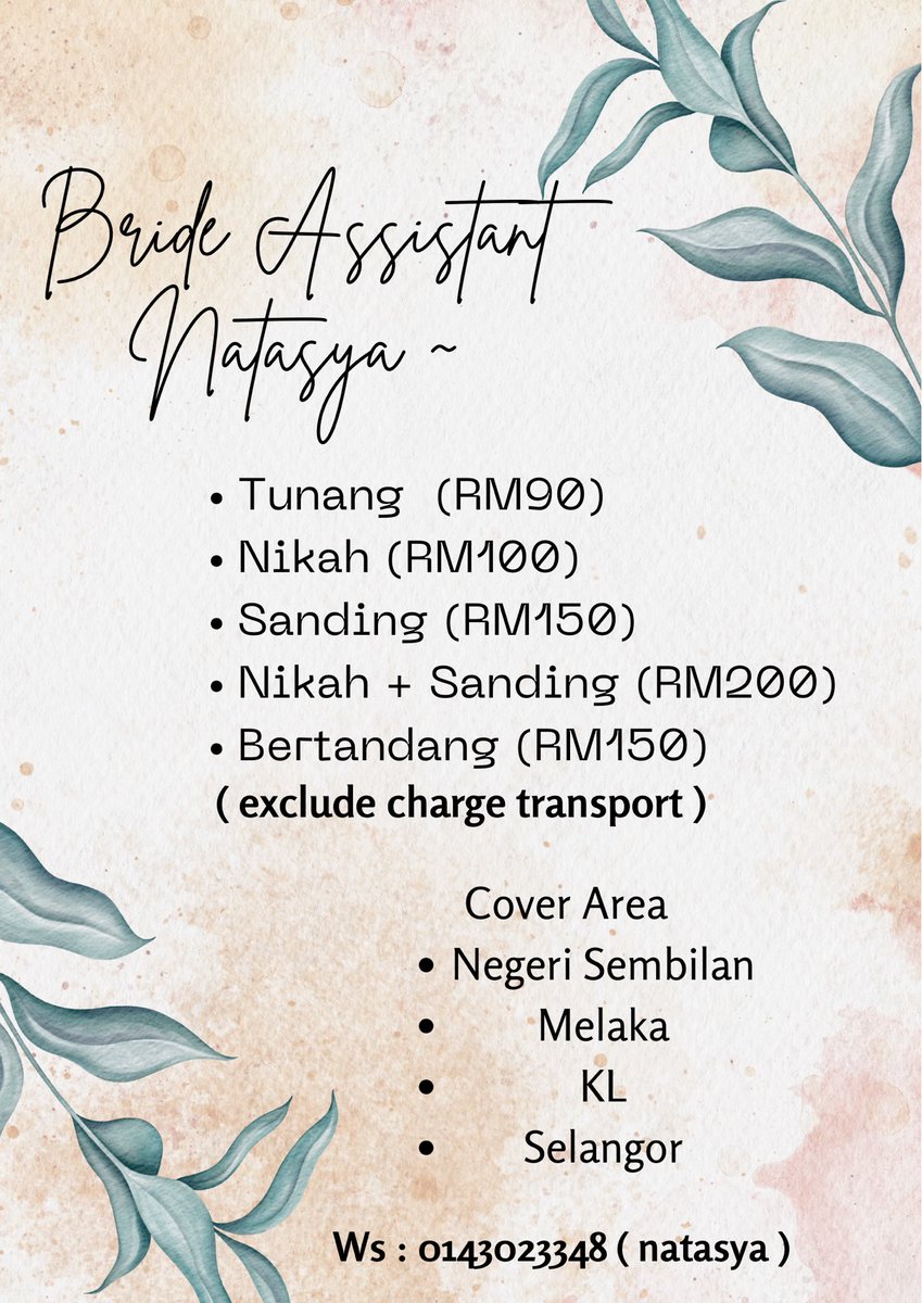 gadismilo99's tweet photo. Hai Bride To Be ! Anyone Yg Tga Cari Bride Assistant Bole Dm Saya 🥰 https://t.co/YvgNPuLzVq