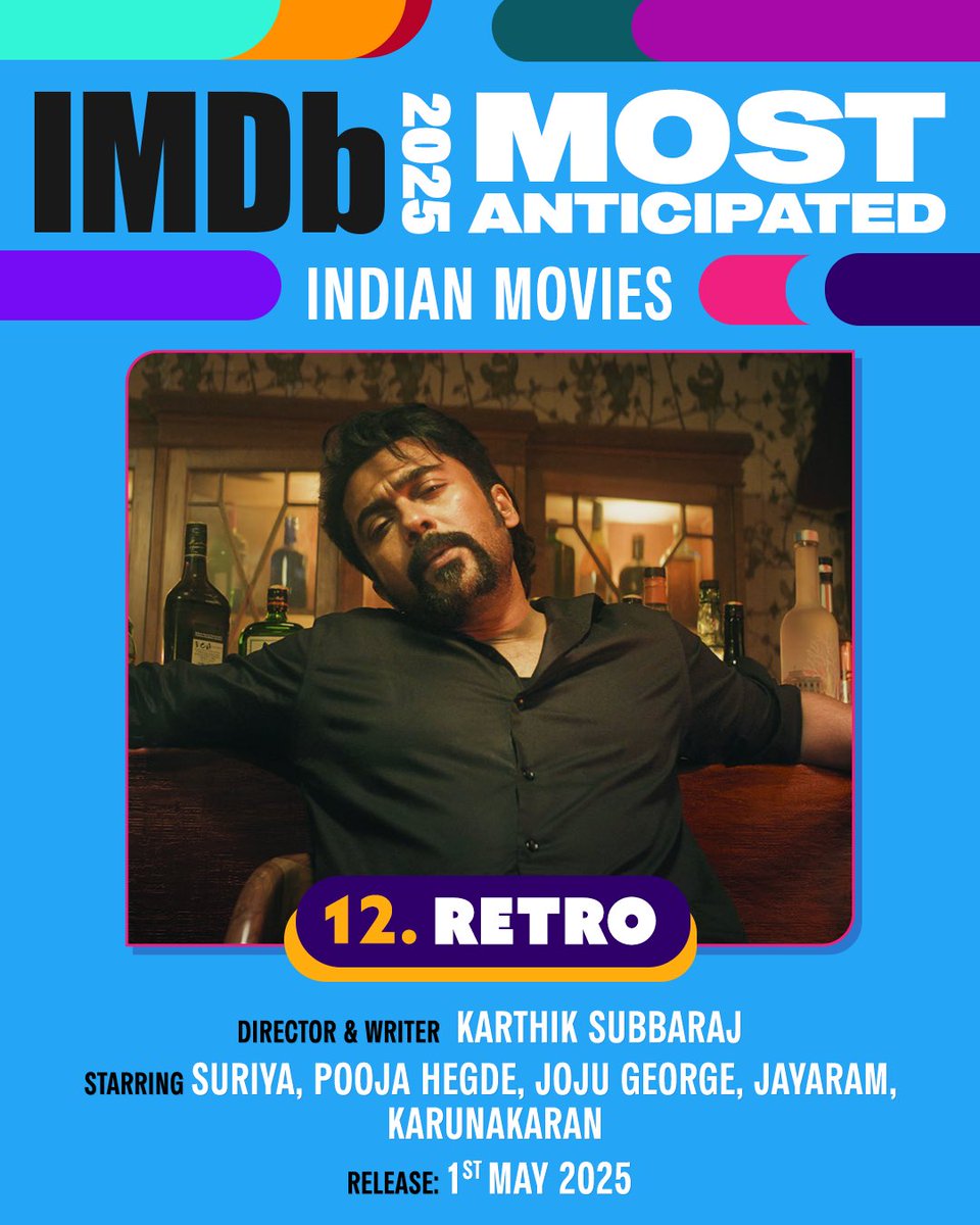 Hari_Socialist's tweet photo. • Exclusive -  #Retro ❤️‍🔥 Buliding Up All All The HYPE!!  Tops In The List Of Most Anticipated Indian Movies In 2025 As Per  @IMDb_in &amp; @TimesNow 

@Suriya_offl @rajsekarpandian @karthiksubbaraj @2D_ENTPVTLTD #RetroFromMay1 https://t.co/kuA3sGGT4X