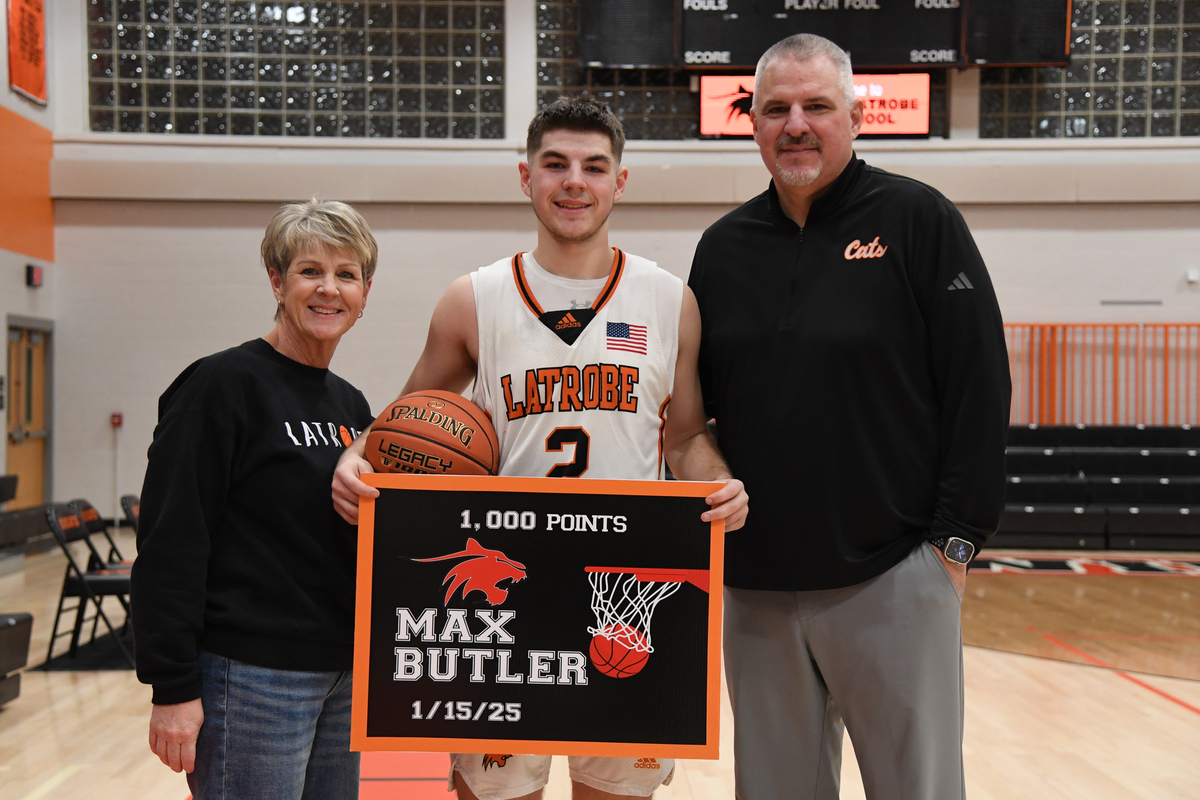 WesternPAsports (@westernpasports) on Twitter photo Congratulations to Max Butler, who joins his brothers Austin, Bryce, and Landon as members of Greater Latrobe's 1000 career points club.
Max had 23 points on the night in the Wildcats' 68-57 win over Albert Gallatin.
<a href="/MaxButler05/">Max Butler</a> <a href="/GLCATATHLETICS/">Greater Latrobe Wildcat Athletics</a> <a href="/LatrobeHoops/">Latrobe Hoops</a> Congratulations to Max Butler, who joins his brothers Austin, Bryce, and Landon as members of Greater Latrobe's 1000 career points club.
Max had 23 points on the night in the Wildcats' 68-57 win over Albert Gallatin.
<a href="/MaxButler05/">Max Butler</a> <a href="/GLCATATHLETICS/">Greater Latrobe Wildcat Athletics</a> <a href="/LatrobeHoops/">Latrobe Hoops</a>